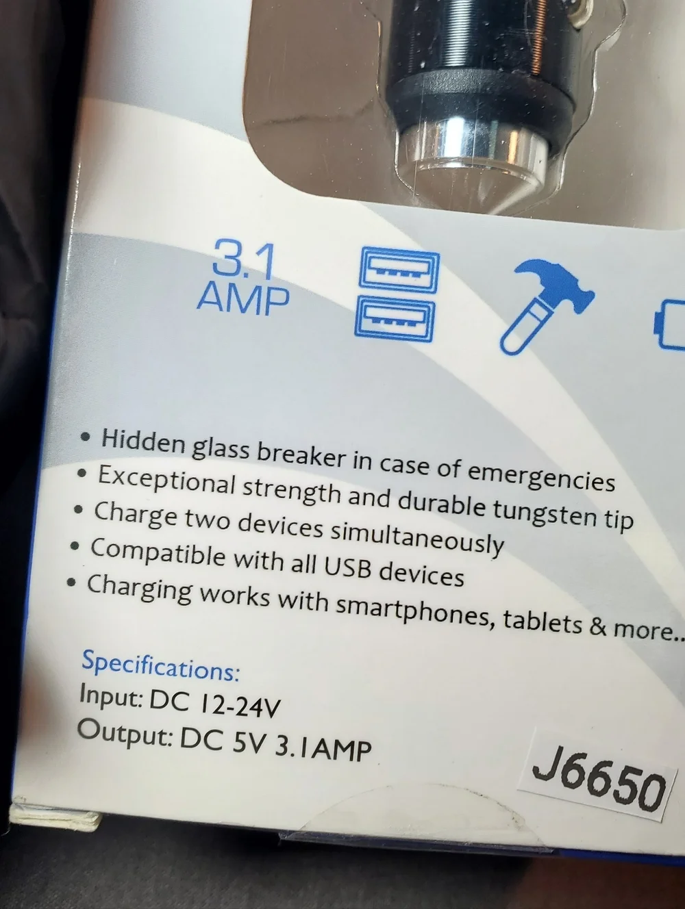 Two in One: Car Charger & Window Breaker
